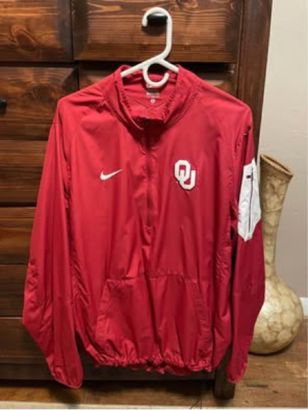 Nike Red OU Logo Windbreaker Jacket